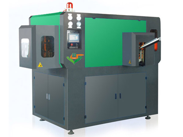 Automatic bottle blowing machine with hand inserting embryo